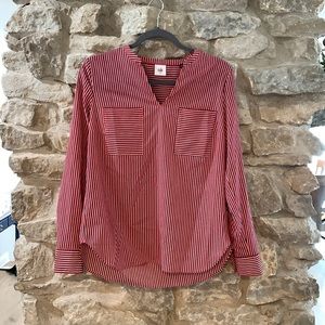 Excellent condition stripped long sleeve CAbi top.